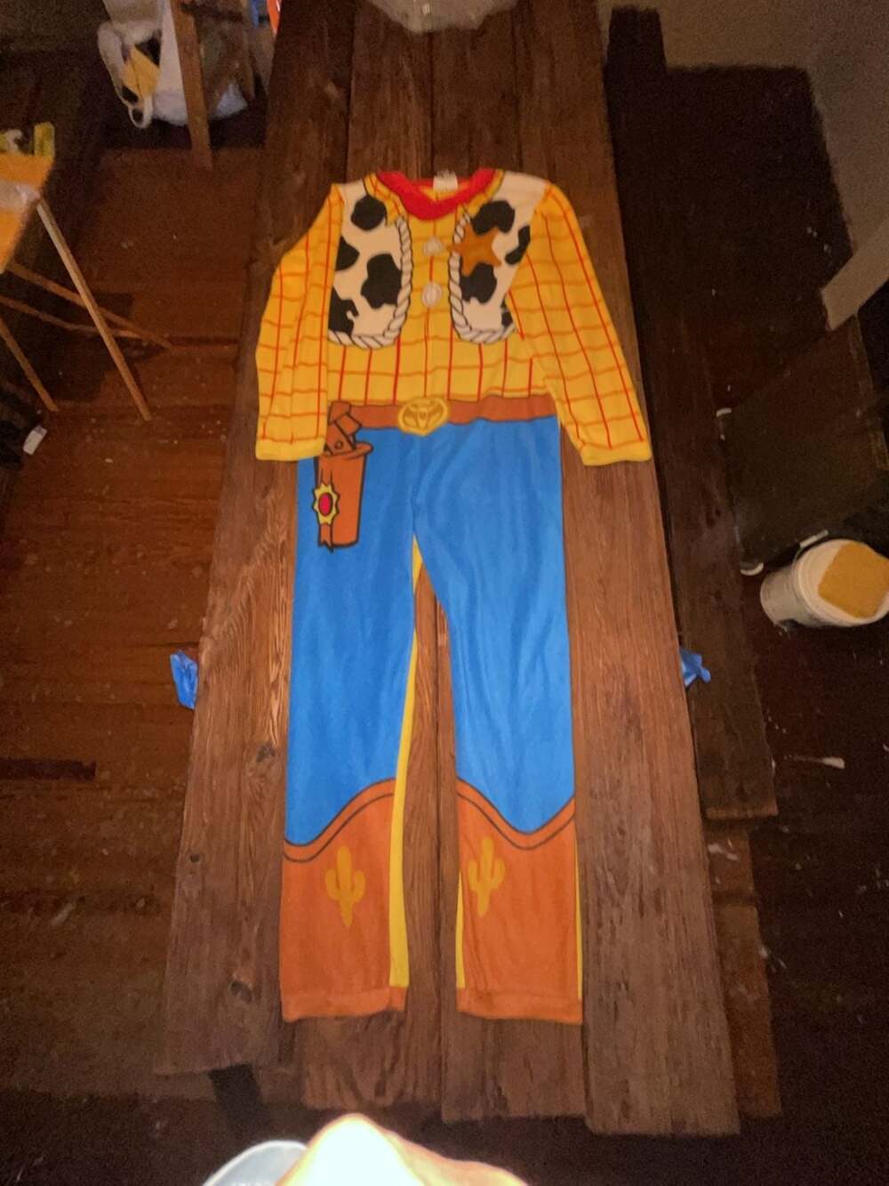 Toy Story Woody Pajama Jumpsuit Size XL Fleece Costume